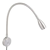 acegoo Bedside Reading Light, Minimalist LED Bed Reading Lamp Dimmable Touch Switch Headboard Wall Surface Mount Brushed Nickel