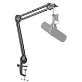 FIFINE Microphone Arm Stand-Heavy Duty Boom Arm, Suspension Scissor Adjustable Mic Stand with Desk Mount, 5/8' Screw, Cable Ties, for Recording Gaming Streaming Podcasting-BM63