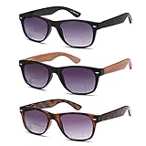 GAMMA RAY 3 Pairs Bifocal Gradient Sunglasses Readers Reading Glasses - 1.50x