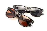Classic Bifocal Outdoor Reading Sunglasses - Comfortable Stylish Simple Readers Magnification (Both Pair, 2.25)