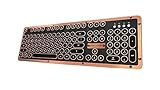 Azio Retro Classic Bluetooth 5.0 (Artisan) - Wireless/USB Wired Vintage Backlit Leather Mechanical Keyboard for PC/Mac (MK-RETRO-L-03B-US)