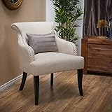 Christopher Knight Home Filmore Fabric Arm Chair, Light Beige