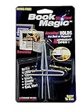 Book Magic Book Clip and Stand (Chrome), Portable, Metal Clip Holds Books Upright, for Reading, for Book Lovers, Made in USA