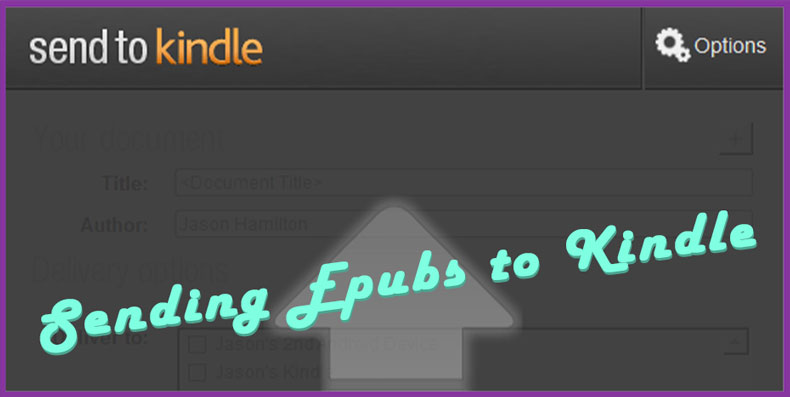 featured image that says sending epubs to kindle