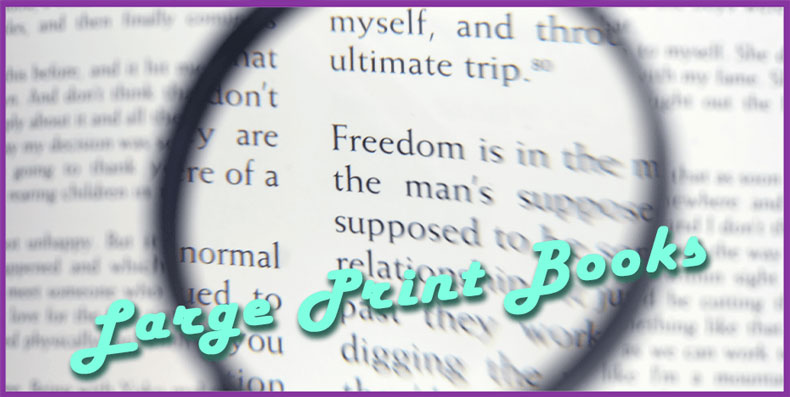 featured image that says large print books