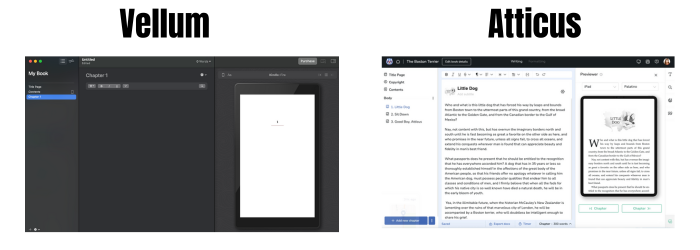 Comparing the book formatting between Atticus and Vellum