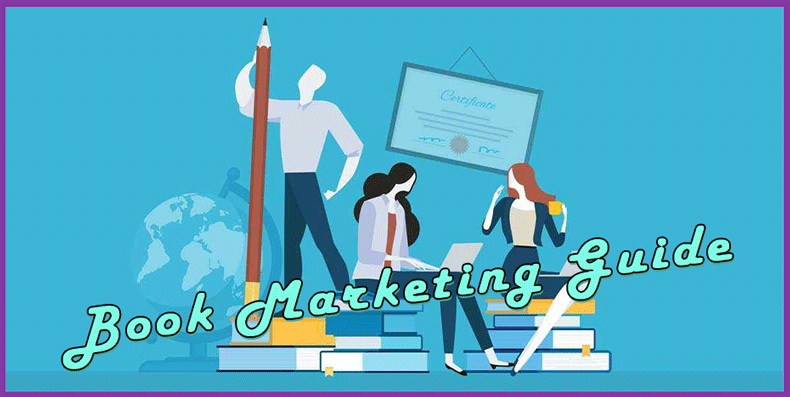 featured image that says book marketing guide