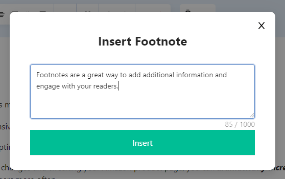 Adding footnotes in Atticus