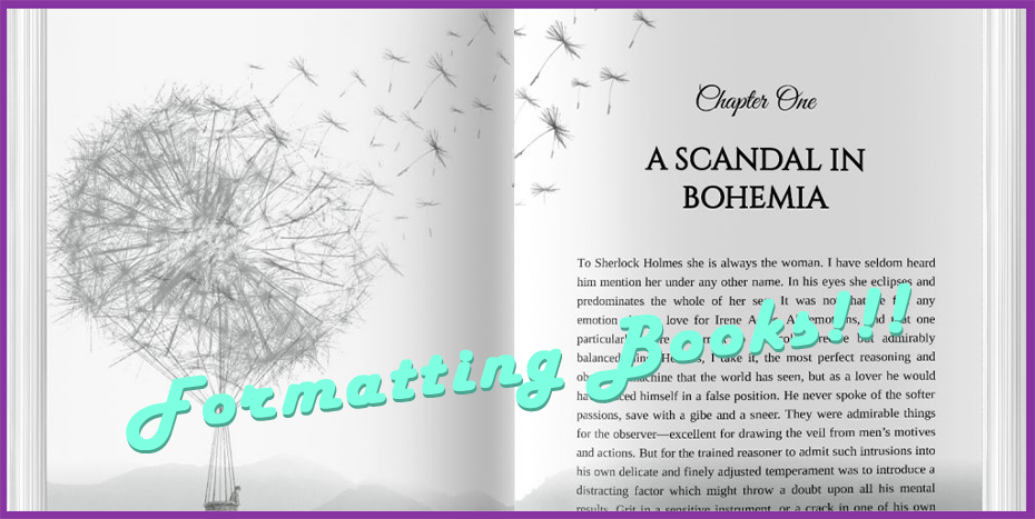 featured image that says formatting books