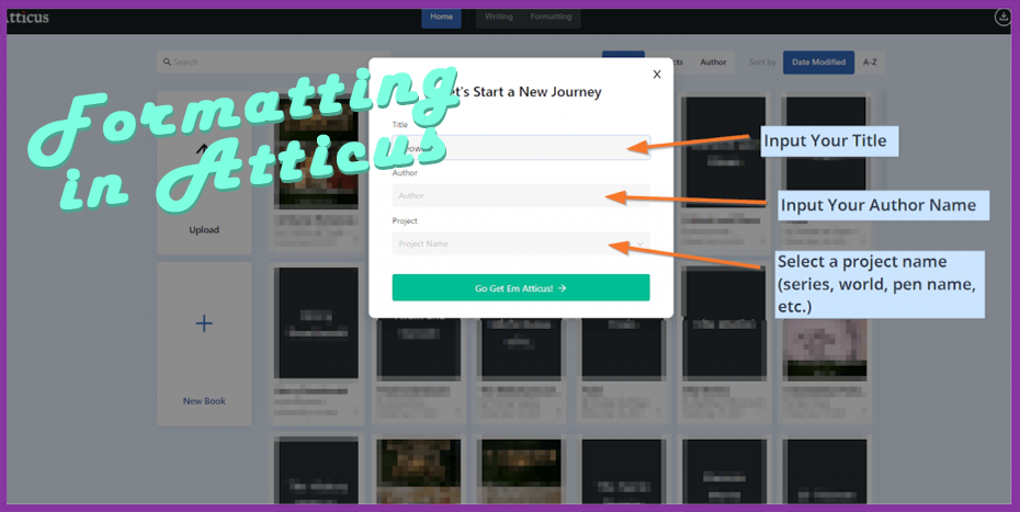 featured image that says formatting in atticus