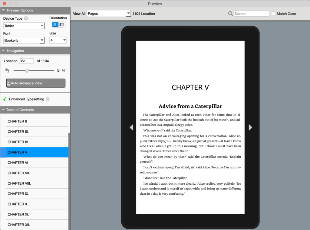 kindle create formatting