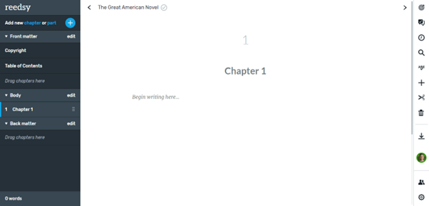 reedsy book editor dashboard